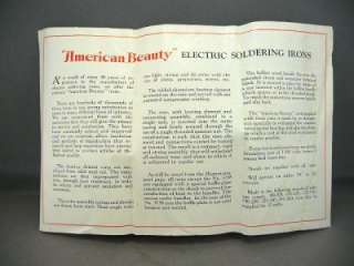 Vintage American Beauty Soldering Iron Catalog Branding  