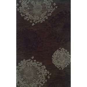  Lotus Rug in Purple and Grey Size 36 x 56