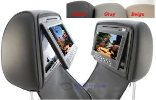 TAN Headrest 7 LCD Car Monitor SONY DVD Player NEW  