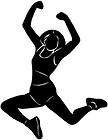 Jumping Jack Fitness Exercise Vinyl Decal Car Truck RV Signs Window 