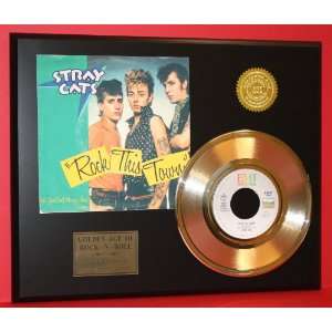  Stray Cats 24kt 45 Gold Record & Original Sleeve Art LTD 