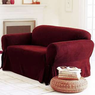   Oversize 3Pc Soft Suede Covers Sofa + Loveseat +Chair Slipcover  