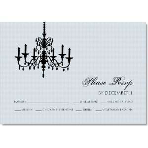    Silhouette Champagne Toast Grey Response Cards