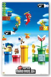 VIDEO GAME POSTER Super Mario Bros.   Nintendo Wii  