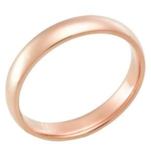  4.0 Millimeters Rose Gold Heavy Wedding Band Ring 18kt Gold 