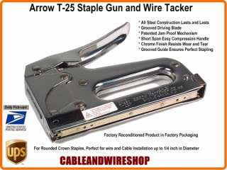 ARROW T25 CATV Telco Security Staple Gun Stapler 1/4  