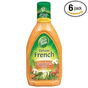 Wishbone Salad Dressing, Deluxe French, 16 Ounce Bottles (Pack of 6)