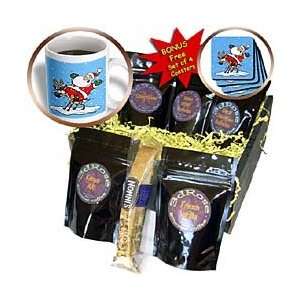   Holidays   Santa On Deer   Coffee Gift Baskets   Coffee Gift Basket