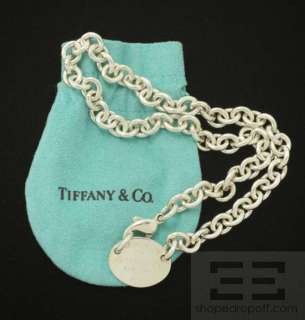 Tiffany & Co. Sterling Silver Return To Tiffany Oval Tag Necklace 