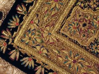 Kashmir Zardozi Handmade Jewel Carpet Rug Wall Hanging  