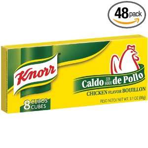 Knorr Chicken Flavor Boullion Cubes, 8 Count Boxes (Pack of 48)