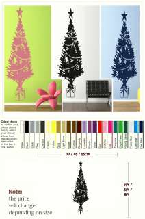 CHRISTMAS TREE artificial wall art stickers xmas decal pine 4ft 5ft 