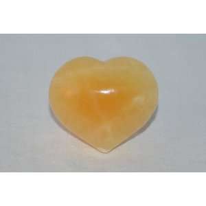  Large Orange Calcite Hearts Healing Stones, Metaphysical 