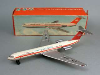   INTERCONTINENTAL AIRLINES IL 62 AIRPLANE FRICTION TIN TOY  