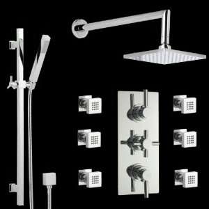  Triple Thermostatic Shower Valve with divertor with slider 