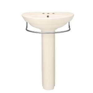   Pedestal Sink Top and Leg with 4 Inch Center Faucet Spacing, White