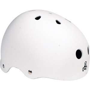  Triple Eight Brainsaver Skateboard Helmet White Rubber 