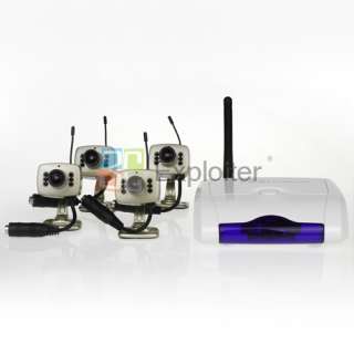 Brand New Set Ultra Mini 2.4GHz 4 CH Wireless Surveillance Camera w 