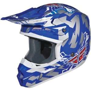   Kinetic Electric Graphic Helmet Blue/Silver Small