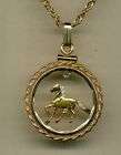 Gold/Silver Coin Pendant/Necklac​e, Uruguay 10 Cetesimos