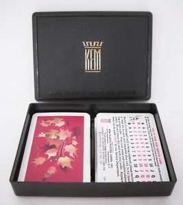 Vintage KEM Maple Playing Cards w/ Case Complete Deck  
