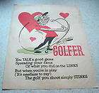 Vintage c.1930s Color Comic/Vinegar Valentine GOLFER