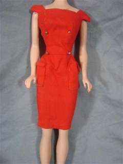 Vintage Barbie Red Sheath Sensation #986 Dress  