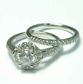 REAL Diamond Wedding Set 14k Exquisite Custom Made Engagement Ring 