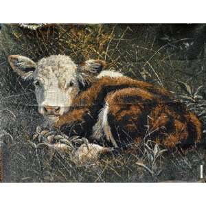  Bedded Down Cow Tapestry Throw CMIL CM1067