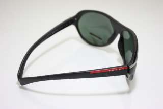 Prada SPS 08L Aviator Sunglasses Sport Authentic 1BO 3O1 New Black 