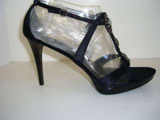 NINE WEST Black Satin Womens Shoes Pumps Size 11  