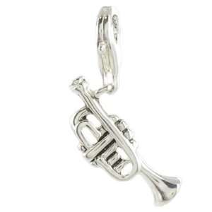  Charms 925 Sterling Silver Trumpet Clip on Charm for Thomas Sabo 