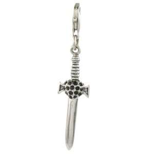 Oscaro Charms 925 Sterling Silver Sword Clip on Charm for Thomas Sabo 