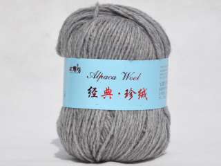   Warm Alpaca Cashmere Wool Scarf/Sock Knitting Yarn lot;gray  