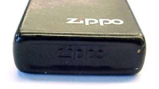 Vintage Slim Black Matte ZIPPO Lighter w/ Logo  