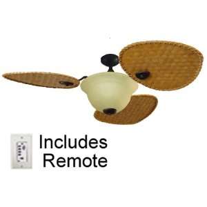  52 Tropical Ceiling Fan with Light. Has up to 180 watts 