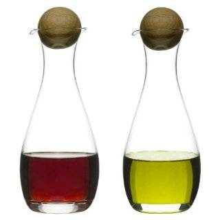 Sagaform 5015337 Oil/Vinegar Bottles with Oak Stoppers, 2 Pack