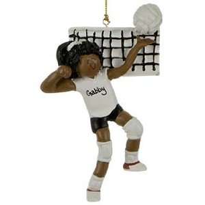  Personalized Ethnic Volleyball   Female Christmas Ornament 