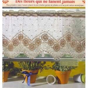   Crochet Lace Cotton Cafe Off White Curtain/valance