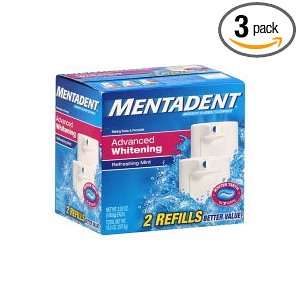  Mentadent Toothpaste Twin Refills 10.5 Oz, Advanced Whitening 